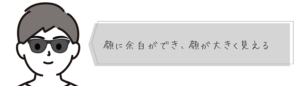 サングラス　顔が大きい